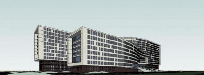 Sketchup办公模型|多层办公楼，现代风格