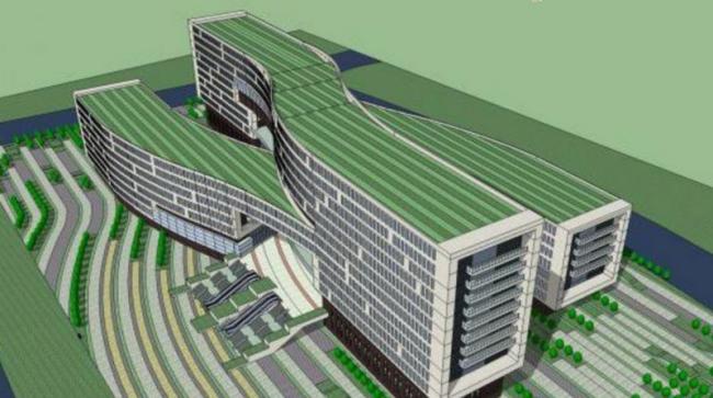 Sketchup办公模型|多层办公楼，现代风格