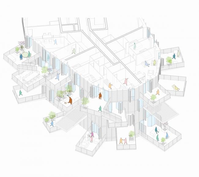 BIM建筑|枝叶四散，挺立耸立的白色树塔公寓 / 藤本壮介等