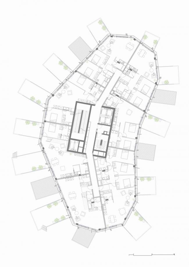 BIM建筑|枝叶四散，挺立耸立的白色树塔公寓 / 藤本壮介等