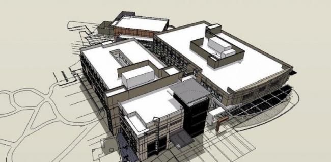 Sketchup办公模型|多层办公楼，现代风格