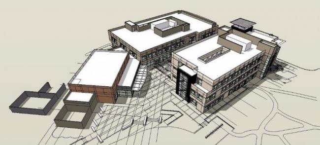 Sketchup办公模型|多层办公楼，现代风格