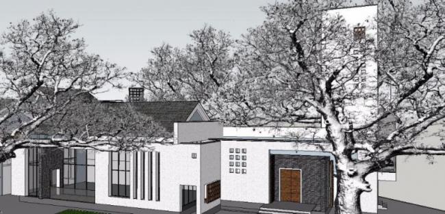 Sketchup办公模型|多层办公楼，现代中式风格