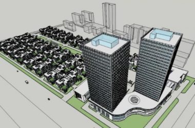 Sketchup办公模型|高层办公楼，现代风格-BIM建筑网