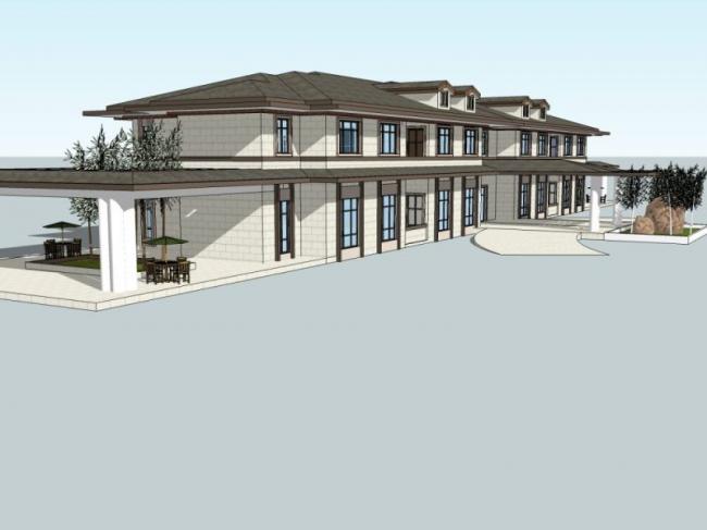 Sketchup商业模型|低层会所，现代风格