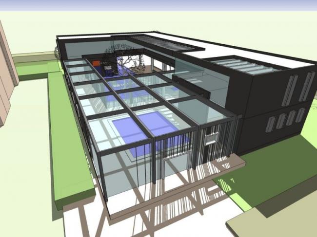 Sketchup商业模型|低层售楼处，现代风格