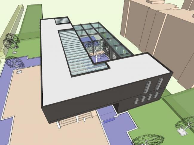 Sketchup商业模型|低层售楼处，现代风格