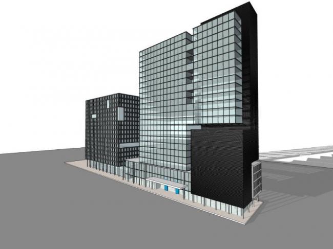 Sketchup综合体模型|高层商业综合体，现代风格