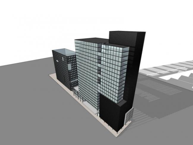 Sketchup综合体模型|高层商业综合体，现代风格