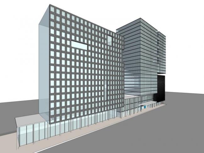 Sketchup综合体模型|高层商业综合体，现代风格