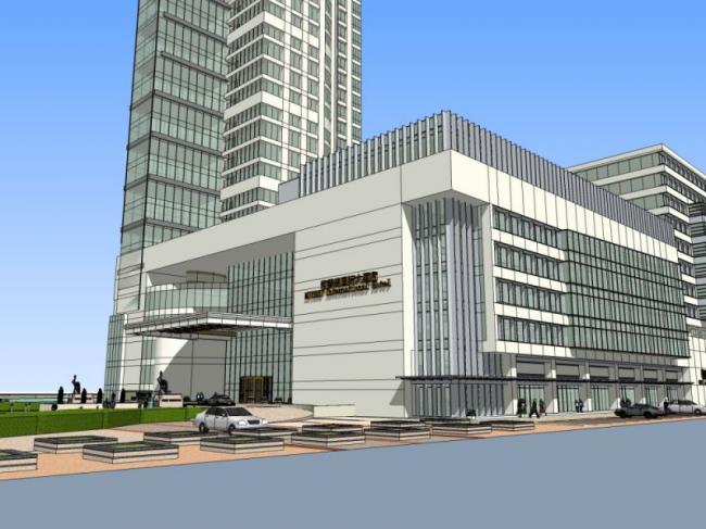 Sketchup酒店模型|超高层酒店，现代风格