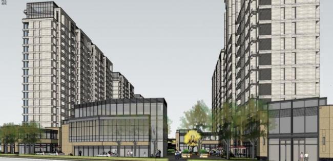 Sketchup住宅模型|多层住宅群，现代风格