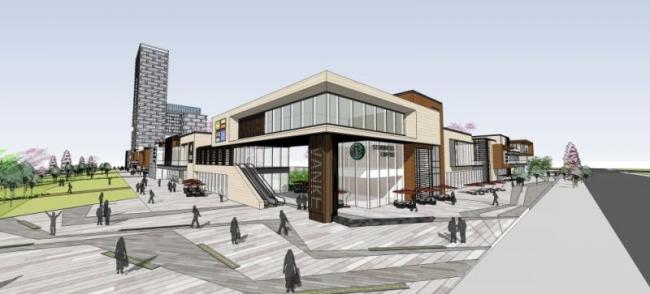 Sketchup综合体模型|多层商业综合体，现代风格