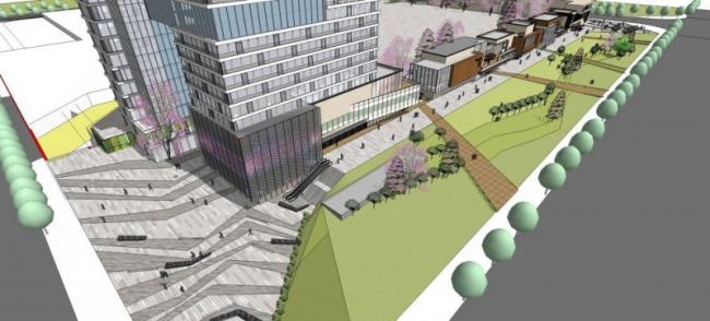 Sketchup综合体模型|多层商业综合体，现代风格