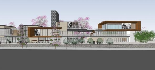 Sketchup综合体模型|多层商业综合体，现代风格