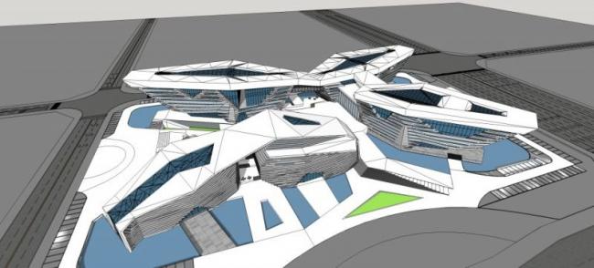 Sketchup文化模型|多层文化馆，现代风格