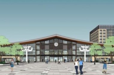 Sketchup车站路桥|多层汽车站，现代风格-BIM建筑网