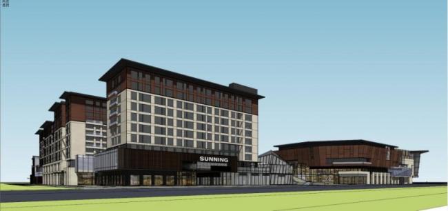 Sketchup商业模型|商业综合体，现代风格