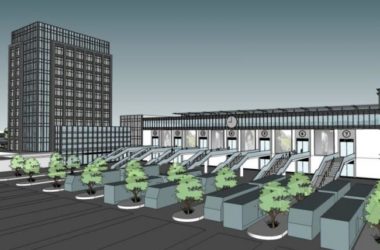 Sketchup车站路桥|多层汽车站，现代风格-BIM建筑网