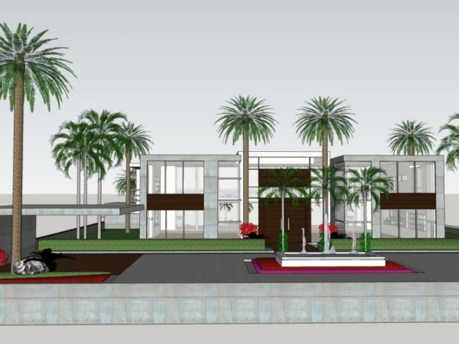 Sketchup酒店模型|低层酒店，现代风格