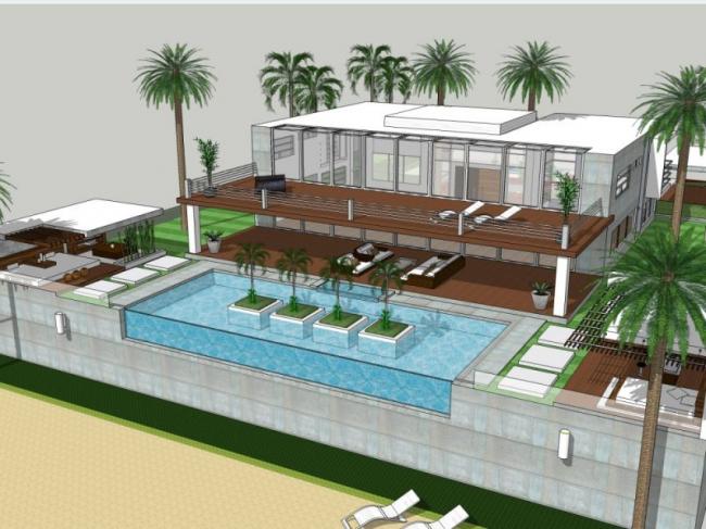 Sketchup酒店模型|低层酒店，现代风格