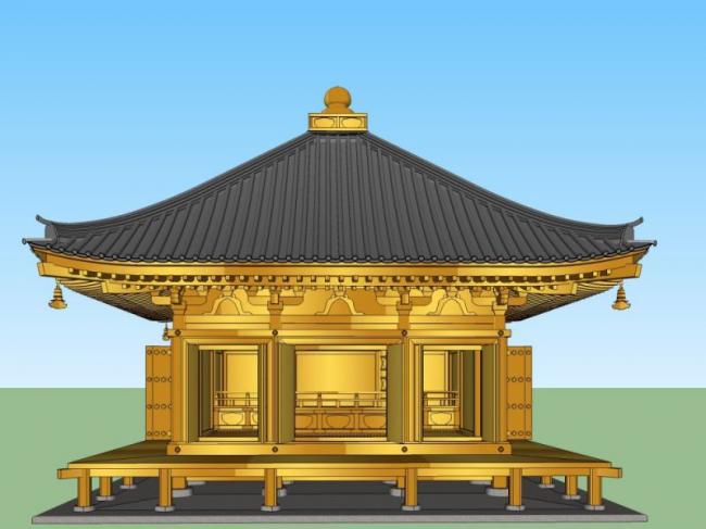 Sketchup古建筑模型|多层寺庙，古寺古庙，中式风格，古建