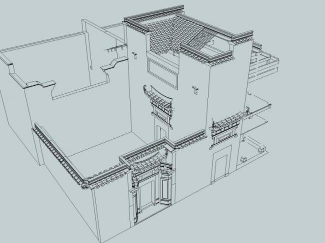 Sketchup古建筑模型|多层古民居，古建筑，中式风格