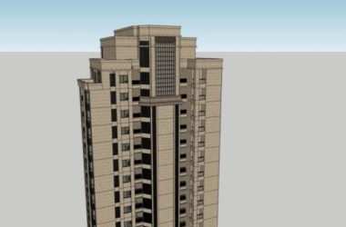 Sketchup住宅模型|超高层住宅，古典风格-BIM建筑网