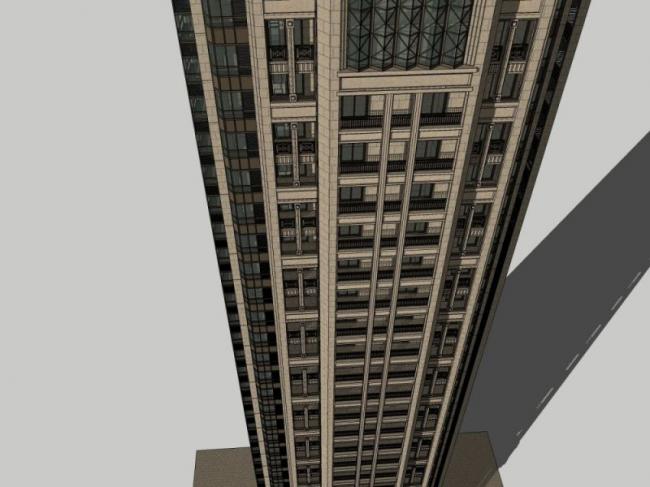 Sketchup住宅模型|超高层住宅，古典风格