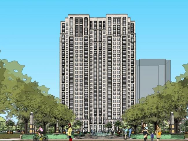 Sketchup住宅模型|高层住宅，古典风格