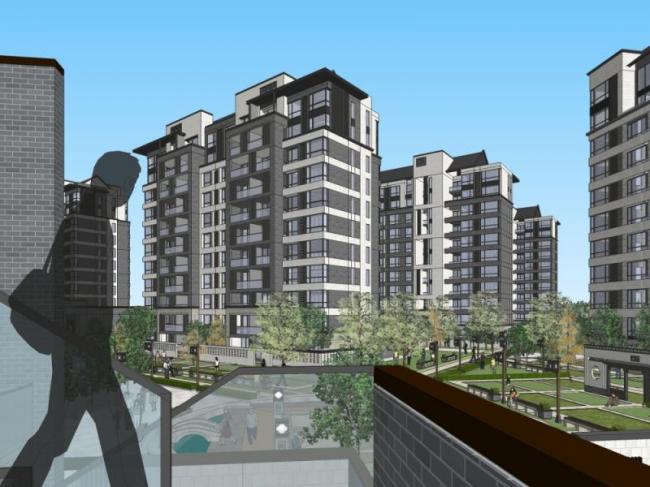 Sketchup住宅模型|高层住宅，现代中式风格