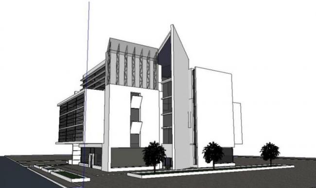 Sketchup办公模型|多层办公楼，公司总部办公楼，现代风格