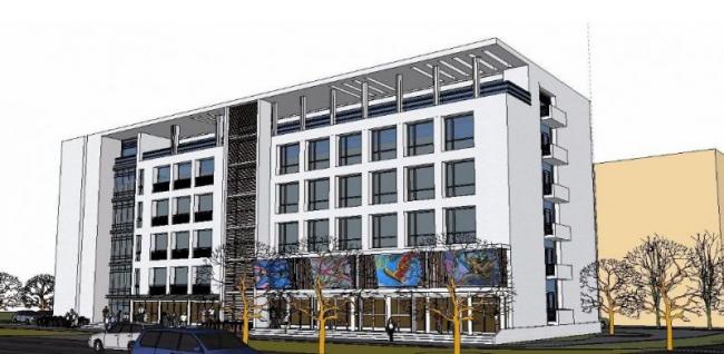 Sketchup办公模型|多层办公楼，现代风格