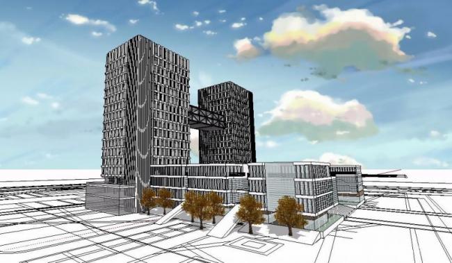 Sketchup办公模型|多高层办公楼，政府大楼，现代风格