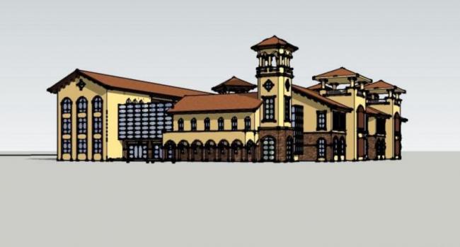 Sketchup酒店模型|多层酒店，古典风格