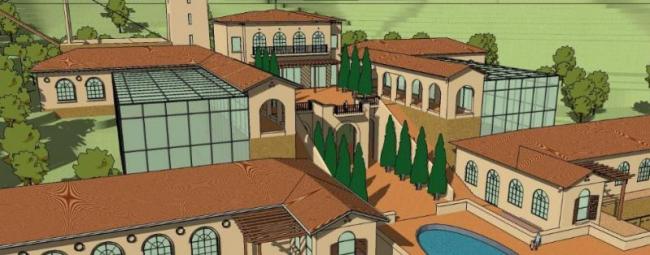 Sketchup酒店模型|多层酒店，古典风格