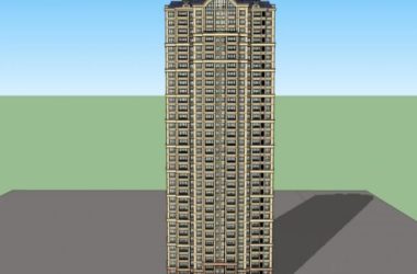 Sketchup住宅模型|超高层住宅，古典风格-BIM建筑网