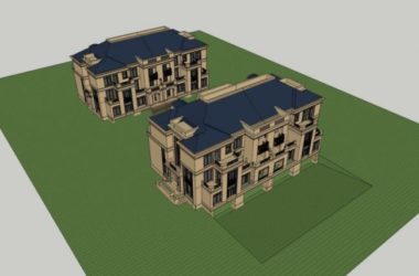 Sketchup住宅模型|多层住宅，古典风格-BIM建筑网