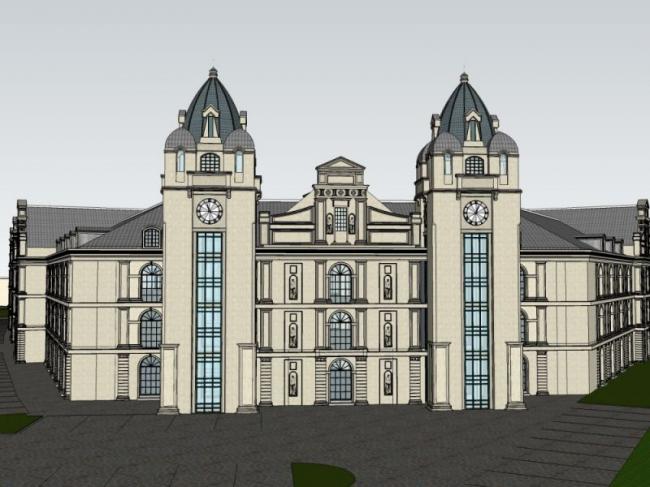 Sketchup住宅模型|多层住宅，古典风格