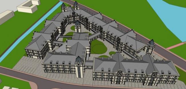 Sketchup住宅模型|多层住宅，古典风格