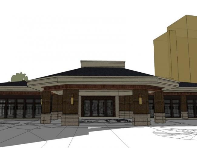 Sketchup商业模型|多层会所，现代风格