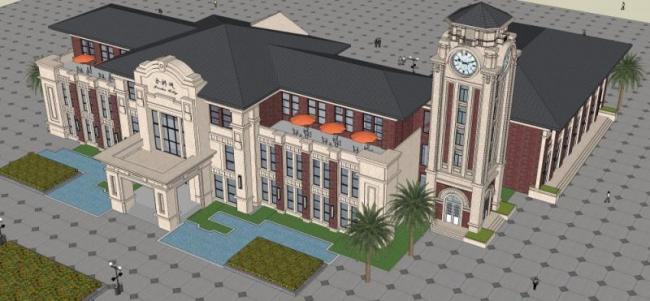 Sketchup商业模型|多层会所，古典风格