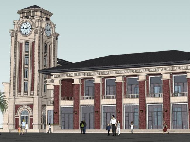 Sketchup商业模型|多层会所，古典风格