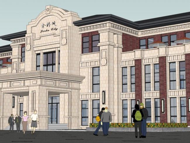 Sketchup商业模型|多层会所，古典风格