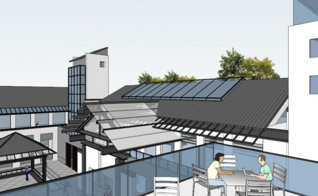 Sketchup商业模型|多层徽派会所，现代中式