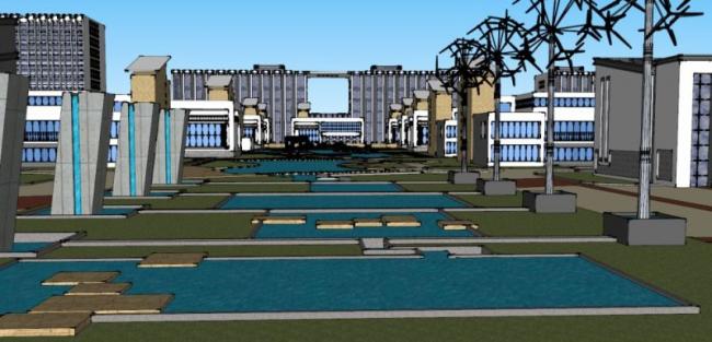 Sketchu工业厂房|经济开发区厂房和办公，多层工业工厂，现代风格