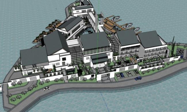 Sketchup商业模型|多层会所，中式风格