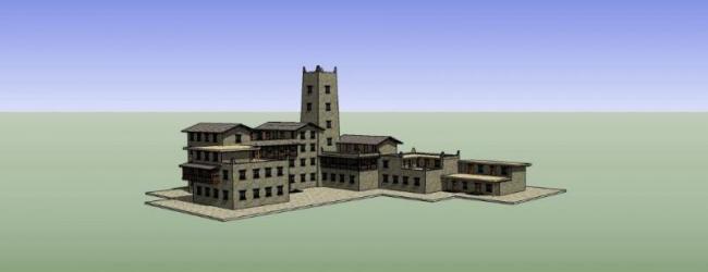 Sketchup酒店模型|多层酒店，现代风格