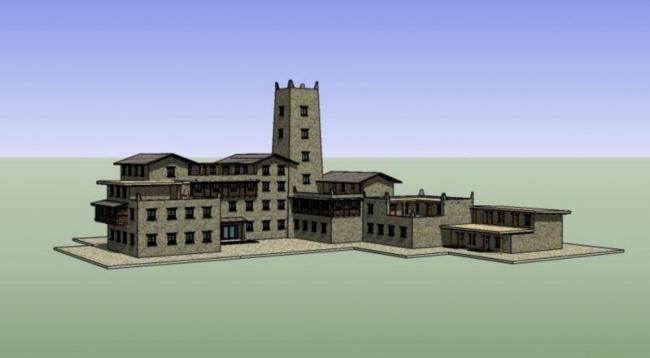 Sketchup酒店模型|多层酒店，现代风格