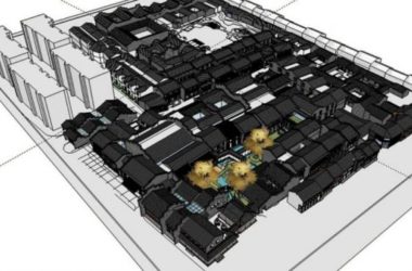 Sketchup酒店模型|低层酒店群，中式风格-BIM建筑网
